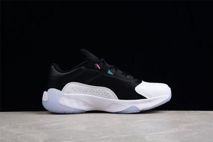 AIR JORDAN 11 CMFT LOW BLANC/NOIR/VERT FANTÔME/ARGENT MÉTALLISÉ