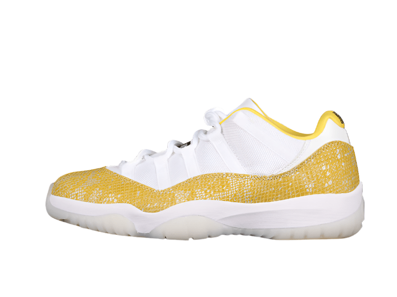 AIR JORDAN 11 LOW JAUNE PEAU DE SERPENT BLANC