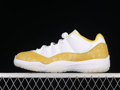 AIR JORDAN 11 LOW JAUNE PEAU DE SERPENT BLANC
