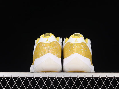 AIR JORDAN 11 LOW JAUNE PEAU DE SERPENT BLANC