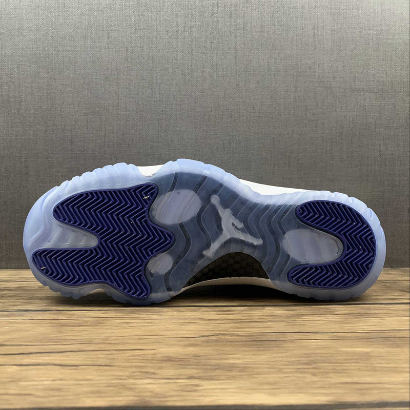 AIR JORDAN 11 RETRO LOW CONCORD BLANC/NOIR