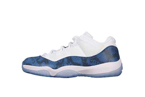 AIR JORDAN 11 RETRO LOW NAVY SNAKESKIN 2019 BLANC/NOIR
