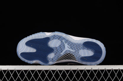 AIR JORDAN 11 RETRO LOW NAVY SNAKESKIN 2019 BLANC/NOIR