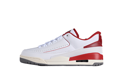 AIR JORDAN 2/3 RETRO BLANC/ROUGE UNIVERSITAIRE/VOILE/GRIS CIMENT