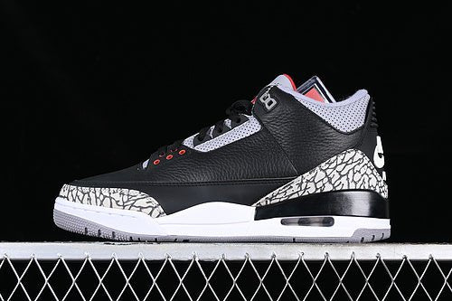 AIR JORDAN 3 RETRO BLACK CEMENT 2018 BLANC/NOIR/GRIS 