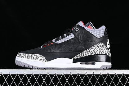 AIR JORDAN 3 RETRO BLACK CEMENT 2018 BLANC/NOIR/GRIS 