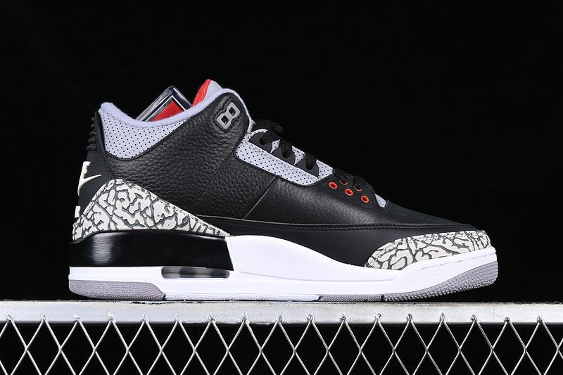 AIR JORDAN 3 RETRO BLACK CEMENT 2018 BLANC/NOIR/GRIS 
