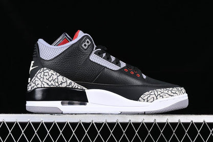 AIR JORDAN 3 RETRO BLACK CEMENT 2018 BLANC/NOIR/GRIS 