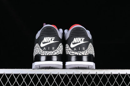 AIR JORDAN 3 RETRO BLACK CEMENT 2018 BLANC/NOIR/GRIS 
