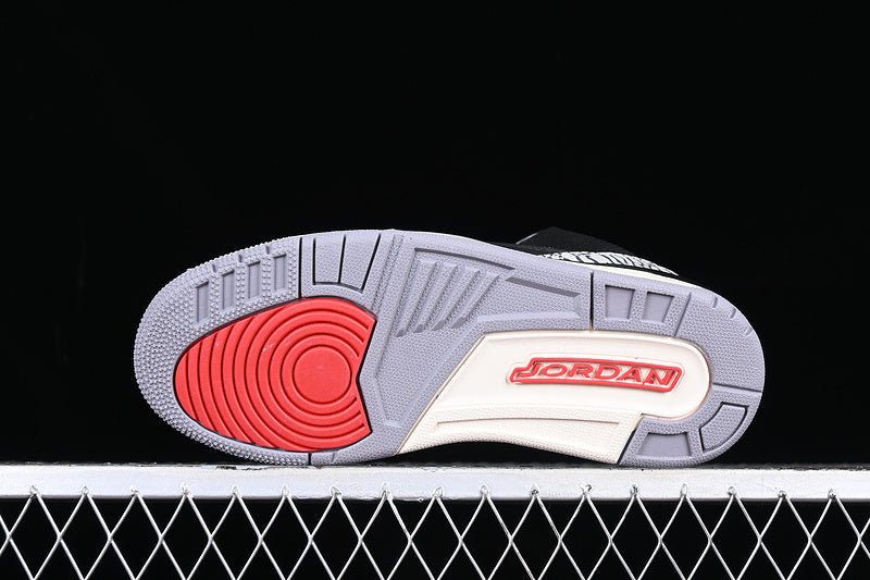 AIR JORDAN 3 RETRO NOIR/ROUGE FEU/OR MÉTALLISÉ/GRIS CIMENT