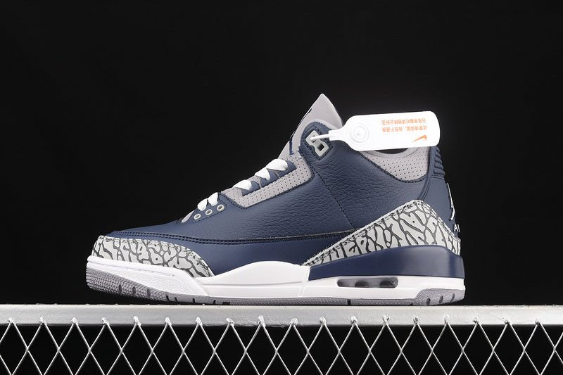 AIR JORDAN 3 RETRO GEORGETOWN MIDNIGHT NAVY/CEMENT GREY/BLANC