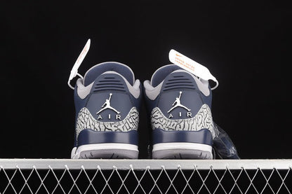 AIR JORDAN 3 RETRO GEORGETOWN MIDNIGHT NAVY/CEMENT GREY/BLANC