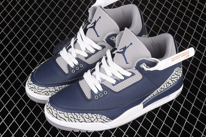 AIR JORDAN 3 RETRO GEORGETOWN MIDNIGHT NAVY/CEMENT GREY/BLANC