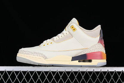 AIR JORDAN 3 RETRO GRIS/NOIR/ORANGE/MARRON