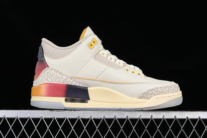 AIR JORDAN 3 RETRO GRIS/NOIR/ORANGE/MARRON
