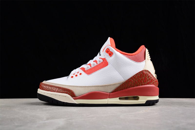 AIR JORDAN 3 RETRO GS BLANC/NOIR/MARS STONE/ORANGE ÉQUIPE