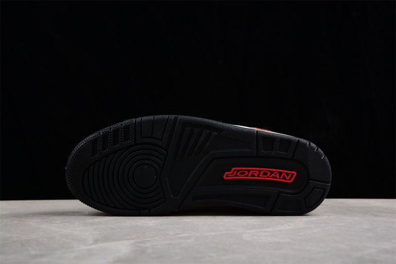 AIR JORDAN 3 RETRO GS BLANC/NOIR/MARS STONE/ORANGE ÉQUIPE