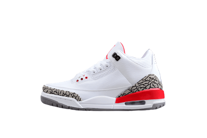 AIR JORDAN 3 RETRO HALL OF FAME BLANC/GRIS CIMENT-NOIR-ROUGE FEU