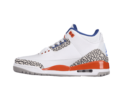 AIR JORDAN 3 RETRO KNICKS BLANC/OLD ROYAL-UNIVERSITY ORANGE-TECH GREY