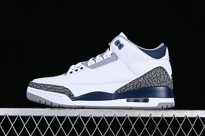 AIR JORDAN 3 RETRO MIDNIGHT NAVY BLANC/NOIR/GRIS/BLEU