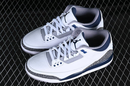 AIR JORDAN 3 RETRO MIDNIGHT NAVY BLANC/NOIR/GRIS/BLEU