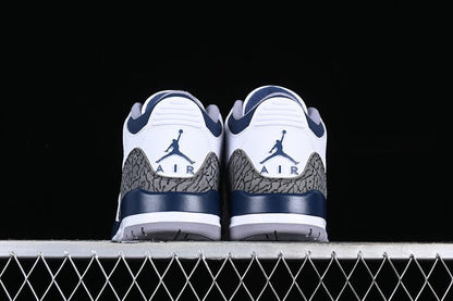 AIR JORDAN 3 RETRO MIDNIGHT NAVY BLANC/NOIR/GRIS/BLEU