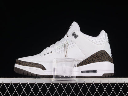 AIR JORDAN 3 RETRO MOCHA BLANC/CHROME-MOCHA FONCÉ