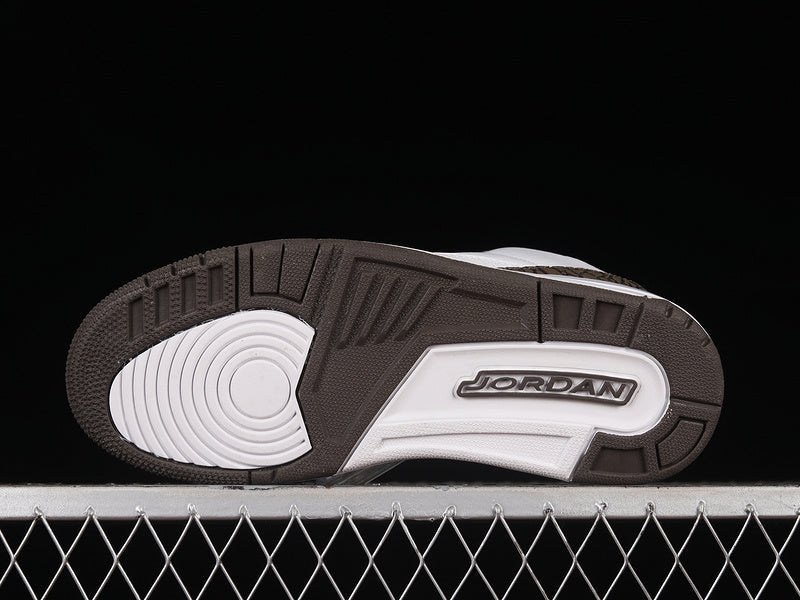 AIR JORDAN 3 RETRO MOCHA BLANC/CHROME-MOCHA FONCÉ