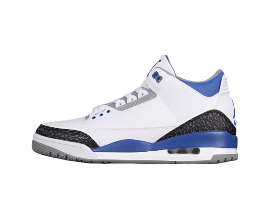 AIR JORDAN 3 RETRO BLANC/NOIR/GRIS CIMENT/BLEU RACER