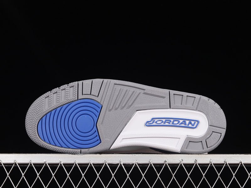 AIR JORDAN 3 RETRO BLANC/NOIR/GRIS CIMENT/BLEU RACER
