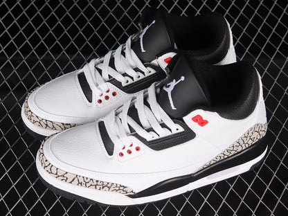 AIR JORDAN 3 RETRO BLANC/NOIR-GRIS CMNT-INFRRD 23