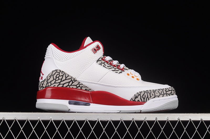 AIR JORDAN 3 RETRO BLANC/CURRY CLAIR/ROUGE CARDINAL/GRIS CIMENT