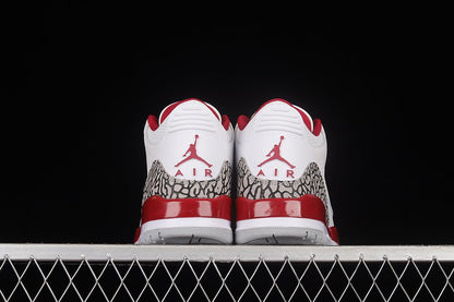 AIR JORDAN 3 RETRO BLANC/CURRY CLAIR/ROUGE CARDINAL/GRIS CIMENT