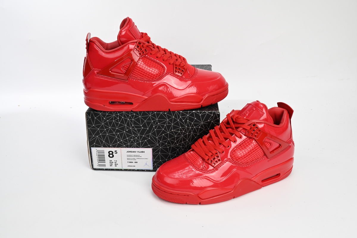 Air Jordan 4 Retro Cuir Laqué Rouge