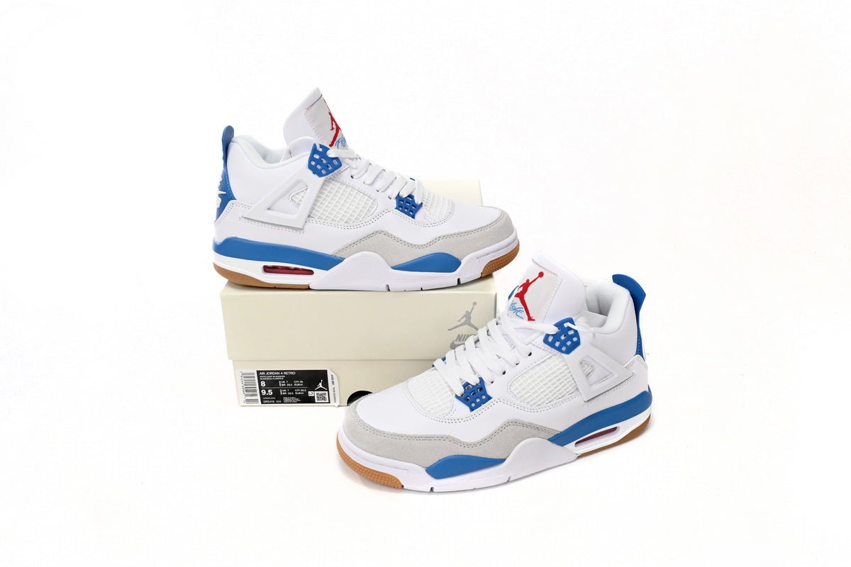 Air Jordan 4 Blanc Bleu