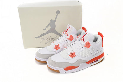 Air Jordan 4 Blanc Orange