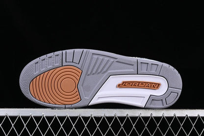 AIR JORDAN RETRO 3 BLANC/GRIS/NOIR/BLEU 