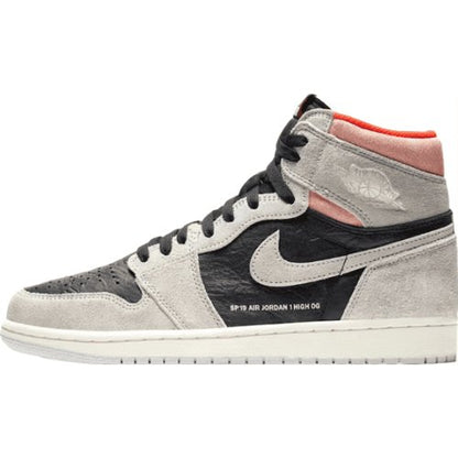 JORDAN 1 RETRO HIGH x NEUTRAL GREY HYPER CRIMSON 
