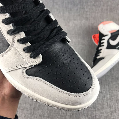 JORDAN 1 RETRO HIGH x NEUTRAL GREY HYPER CRIMSON 