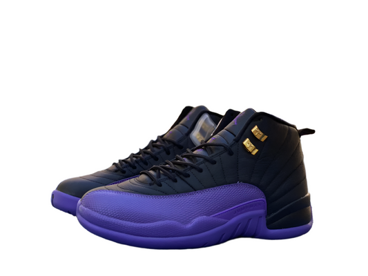 Jordan 12 Noir/Violet Terrain-Or Métallisé-Taxi