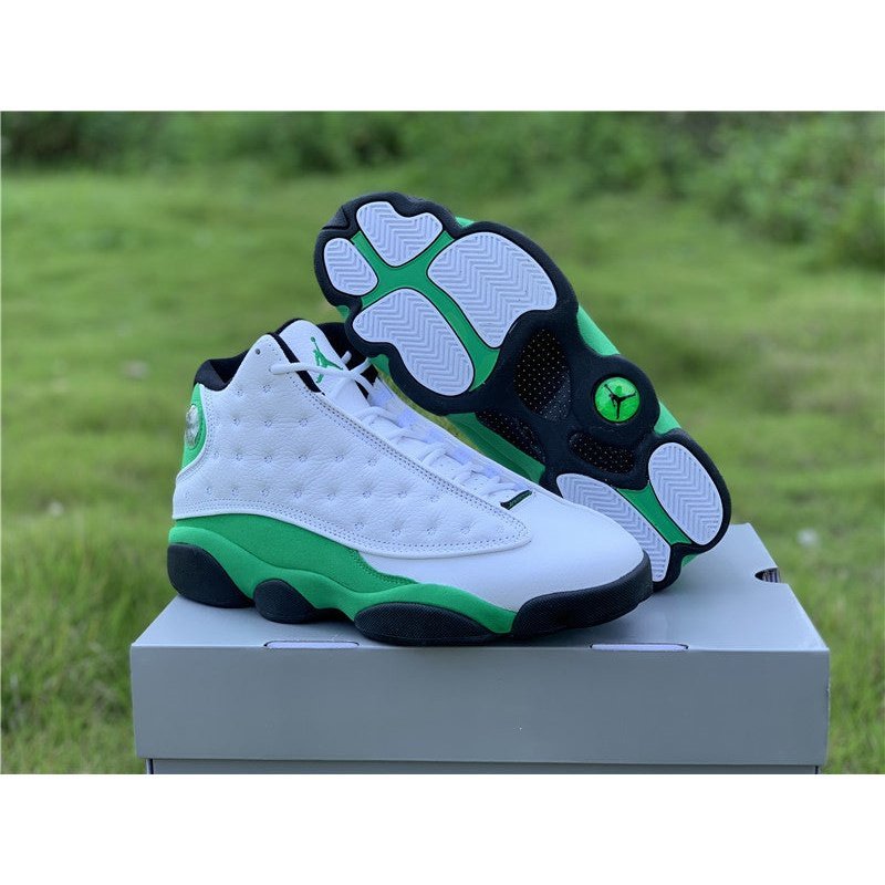JORDAN 13 x BLANC VERT PORTE-BONHEUR 
