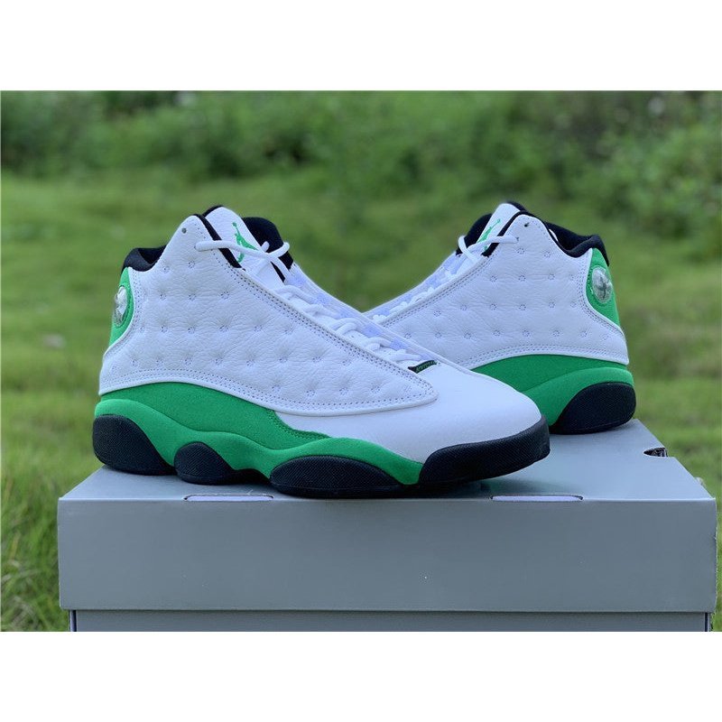 JORDAN 13 x BLANC VERT PORTE-BONHEUR 