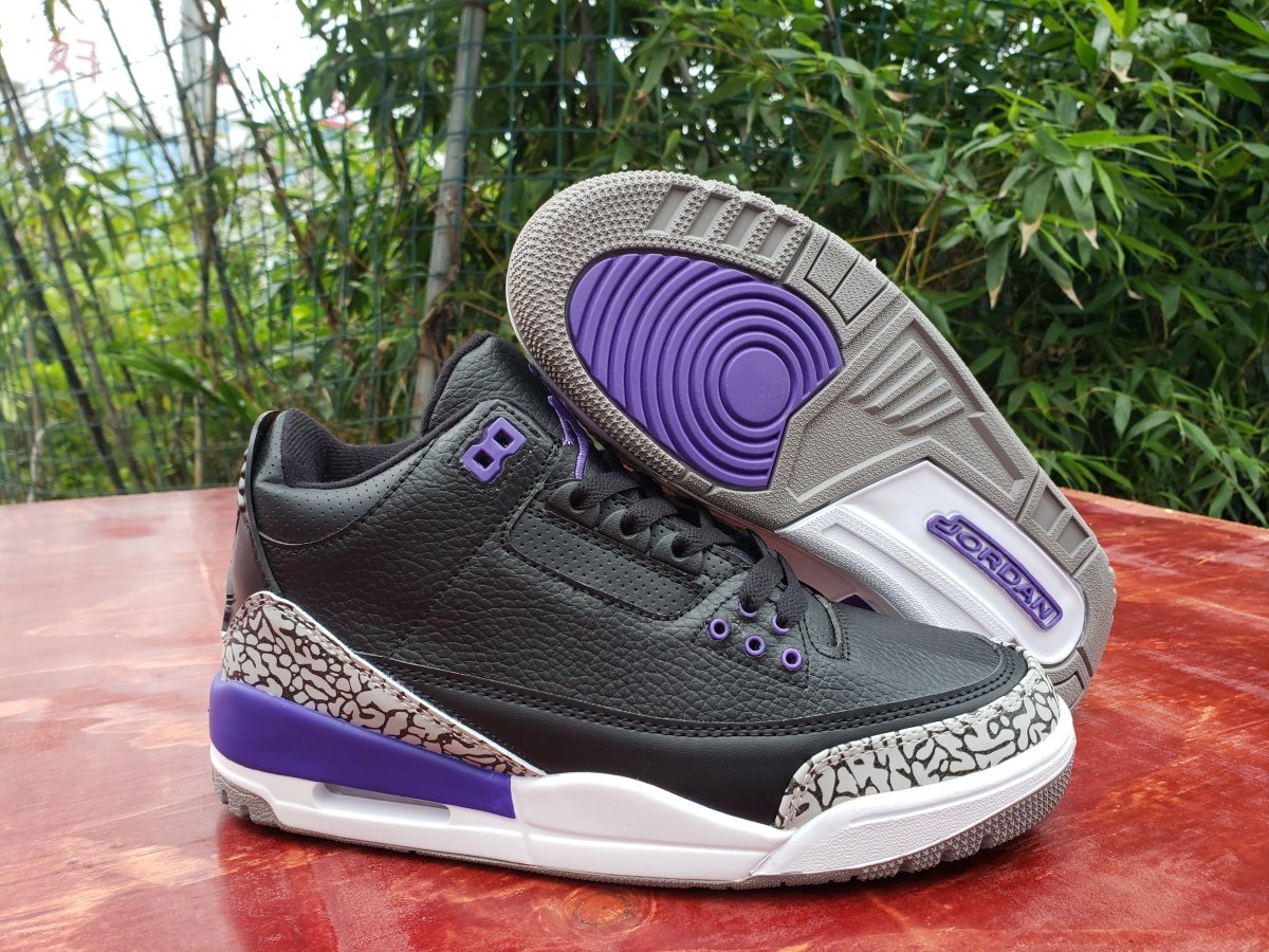 JORDAN 3 RETRO x BLACK COURT VIOLET 