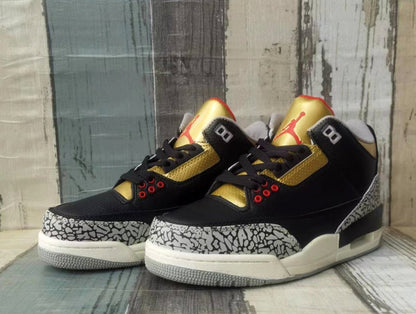 JORDAN 3 x BLACK CEMENT GOLD 