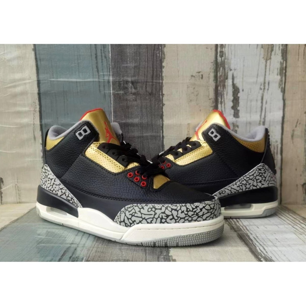 JORDAN 3 x BLACK CEMENT GOLD 