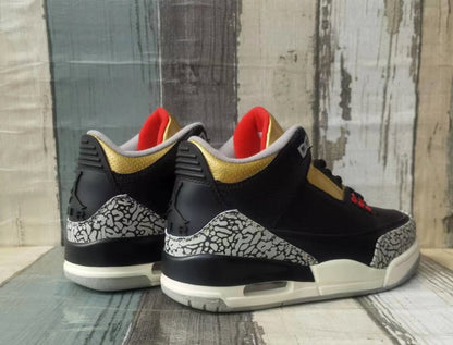 JORDAN 3 x BLACK CEMENT GOLD 