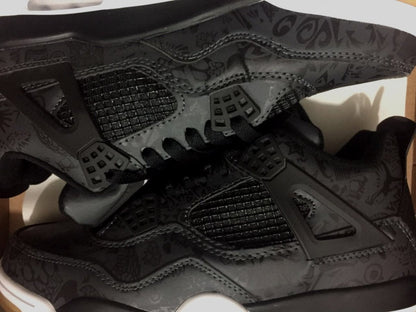 JORDAN 4 x LASER BLACK GUM 
