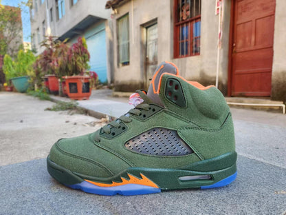 Jordan 5 vertes et oranges