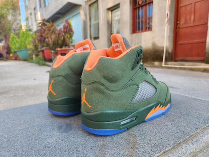 Jordan 5 vertes et oranges
