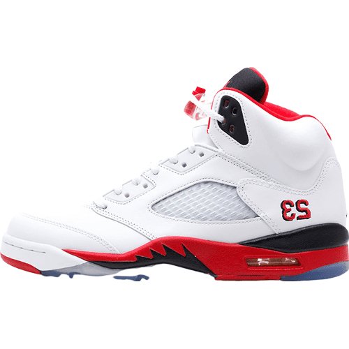 JORDAN 5 RETRO x FIRE RED SILVER TONGUE 